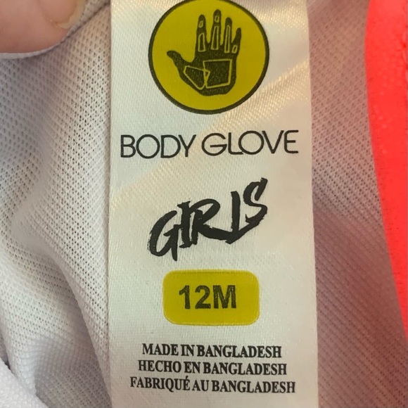 🌟3/$15🌟Body Glove Baby Girl One Piece Swim Suit Ruffle Shoulder Tropical 12M - Picture 8 of 9